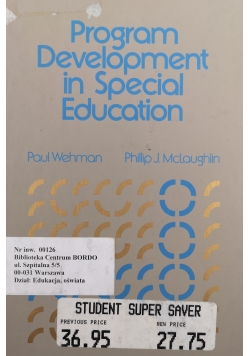 Program development in Special Education
