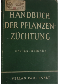 Handbuch Der Pflanzen Zuchtung