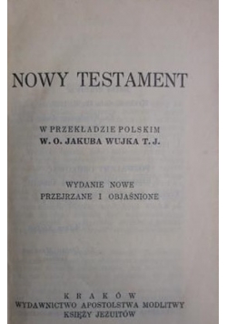 Nowy Testament, 1936 r.