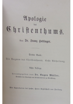 Apologie christentums. 1899r