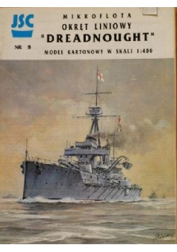 Okręt Liniowy Dreadnought Nr 8 Model  Kartonowy