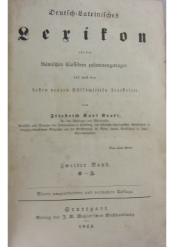Deutsch-Lateinisches Lexikon, 1844 r.