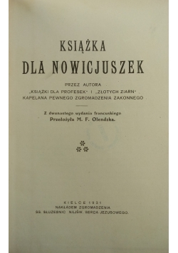 Książka dla nowicjuszek, 1931 r.