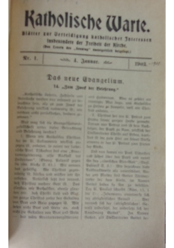 Katholische Warte, 1903 r.