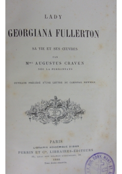 Lady Georgiana Fullerton ,1888r.
