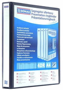 Segregator ofertowy DONAU, PP, A4/4RD/25, czarny