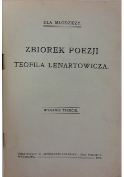 Zbiorek poezji Teofila Lenartowicza, 1913 r.