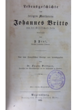 Der Selige Johannes Berchmans, 1866r.
