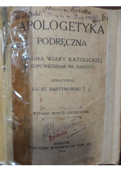 Apologetyka podręczna, 1918 r.