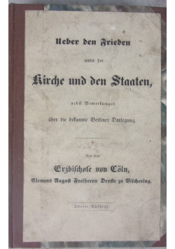 Auber den Frieden unter der Kirche und den Staaten, 1843 r.