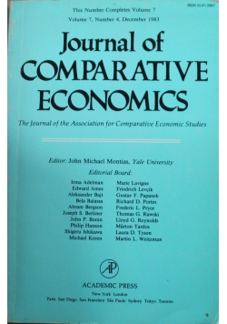 Journal of Comparative Economics Volume 7 Number 4