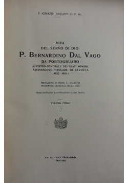 Vita Del Servo Di Dio P. Bernardino Dal Vago