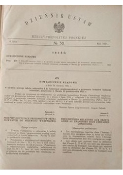 Dziennik Ustaw Rzeczypospolitej. Drugie półrocze, 1931 r.