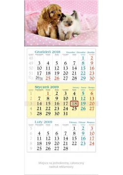 Kalendarz 2019 KT 17 Zwierzaki