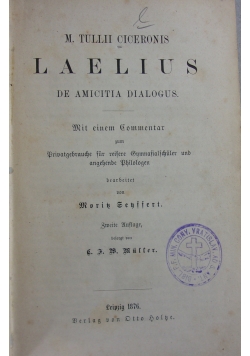 Laelius de amicitia dialogus, 1876 r.