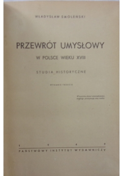 Przewrót umysłowy w Polsce wieku XVIII, 1949 r.