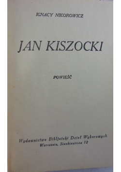 Jan Kiszocki, 1926 r.
