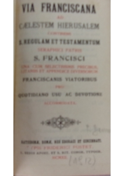 Via Franciscana, 1912 r.