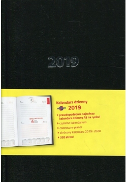 Kalendarz 2019 książkowy A5 dzienny czarny