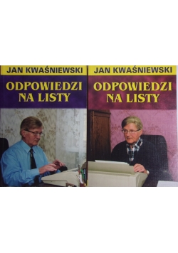 Odpowiedzi na listy,zestaw 2 książek