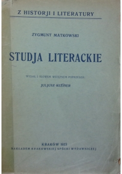 Studja literackie, 1923 r.