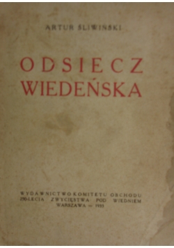 Odsiecz Wiedeńska,1933r.