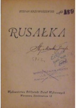 Rusałka, 1925 r.