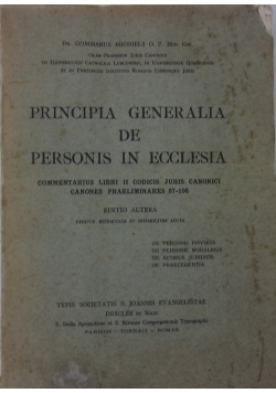 Principia Generalia de Personis in Ecclesia