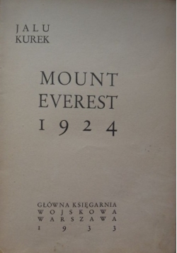 Mount Everest 1924, 1933r.