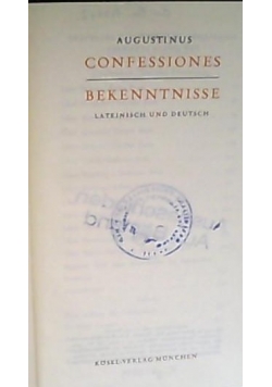 Confessiones Bekenntnisse