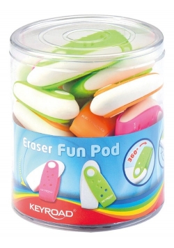 Gumka uniwersalna KEYROAD Funpod 24 sztuki mix kolorów