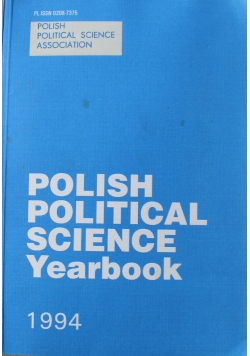Polish Political Science Yearbook 1994 XXIV