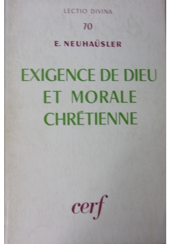 Exigence de dieu et morale chretinne