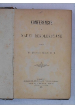 Konferencye i nauki rekolekcyjne, 1887 r.