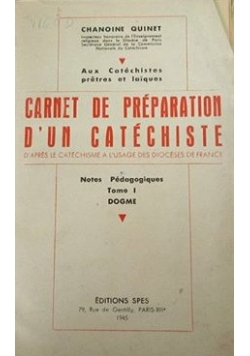 Carnet de preparation d'un Catechiste, T.I, 1927 r.
