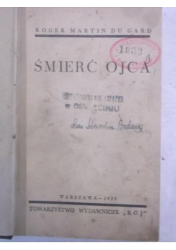 Śmierć ojca, 1939 r.