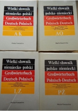Wielki słownik niemiecko - polski, polsko - niemiecki zestaw 4 książek