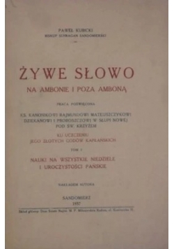 Żywe słowo na ambonie i poza amboną, 1937 r.