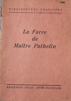 La Farce de Maitre Pathelin 1936 r.