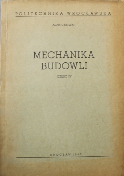 Mechanika budowli Część IV