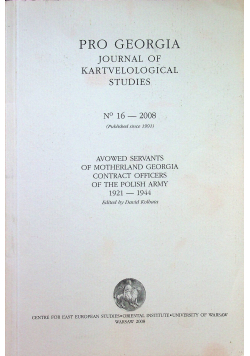 Pro Georgia journal of kartvelological stidoes no 16