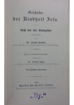 Geschichte der Kindheit Jesu. Tom I, 1906 r.