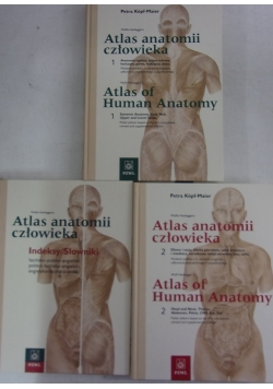 Atlas anatomii człowieka, tom I i II + indeksy