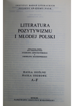 Literatura pozytywizmu i młodej polski