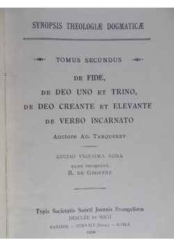 Synopsis tehnologiae  dogmatic. 1926rae