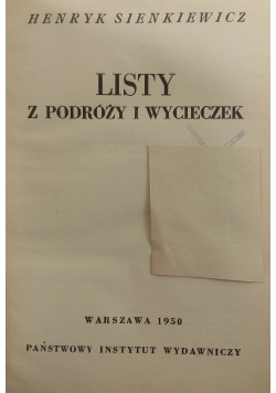 Dzieła Tom XLIV: Listy z podróży i wycieczek , 1950 r.