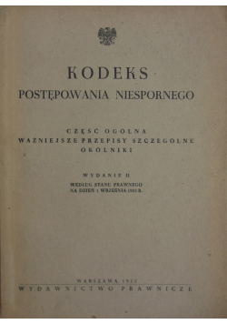 Kodeks postępowania niespornego