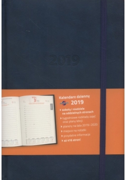 Kalendarz 2019 Książkowy A5 Dzienny Lux granat