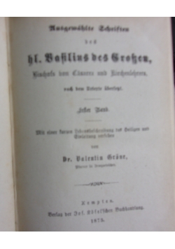 Des heiligen Basilius, 1877 r.