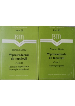 Wprowadzenie do topologii, Część II i I